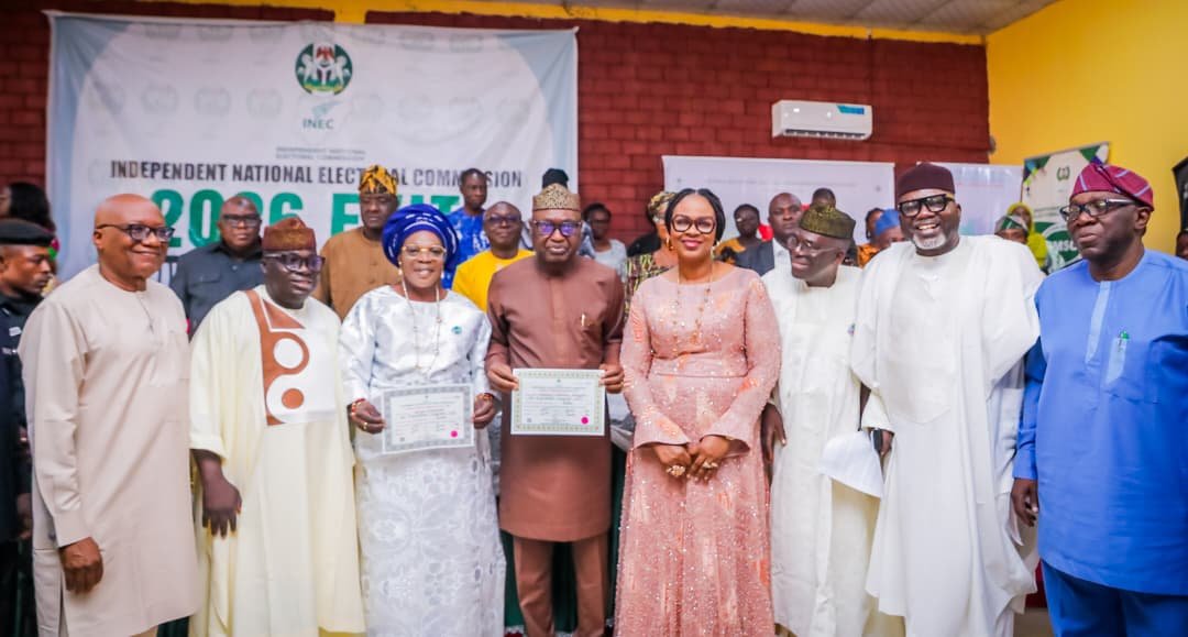 Oyebanji, Deputy Receive Certificates Of Return From INEC