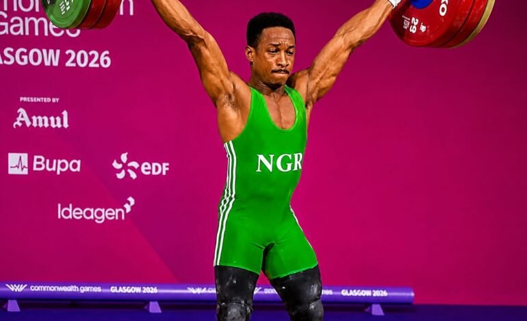 Glasgow 2026: Umuofia Wins Gold In Weightlifting, Smashes Games Record
