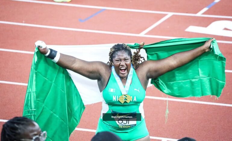 Jessica Oji wins historic World U20 Shot Put gold for Nigeria