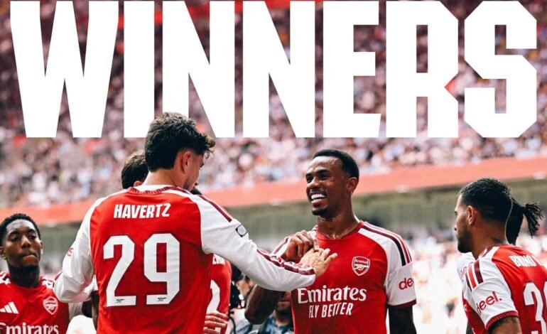 Arsenal 3-0 Man City: Odegaard leads Gunners to Community Shield glory