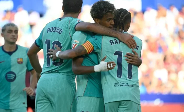 La Liga: Yamal double helps Barca edge Levante 4-2