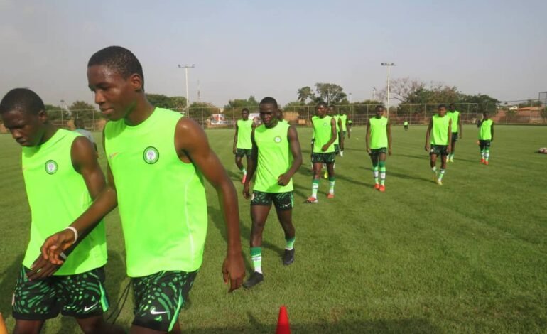 WAFU B U-17 Championship: Golden Eaglets Train On Termite-Infested Pitch Ahead Niger Clash